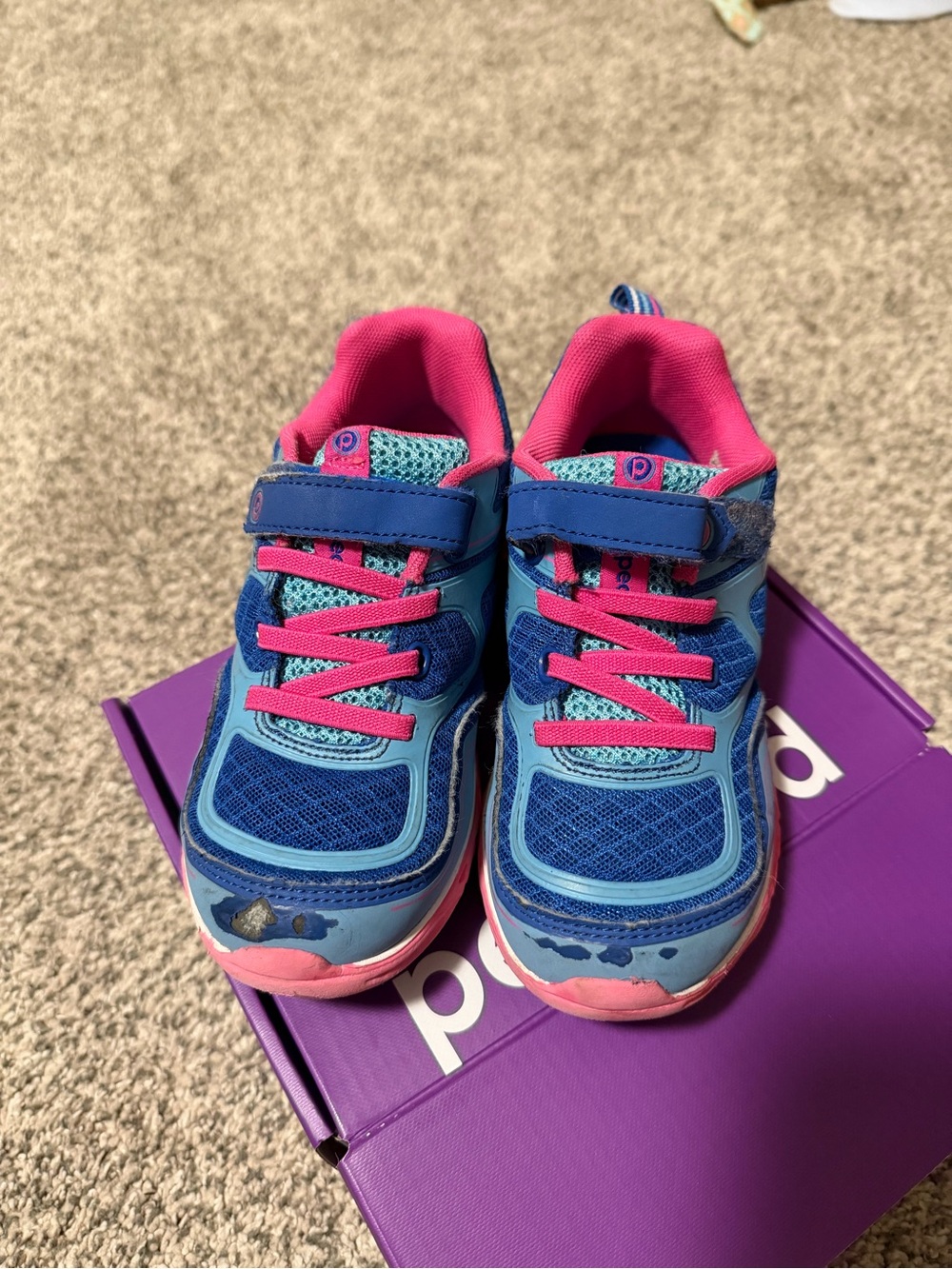 Kids Pediped shoes Blue and Pink